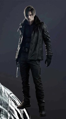 Leon S. Kennedy RE9 Black Leather Jacket Resident Evil Requiem Inspired Cosplay