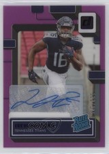 2022 Panini Clearly Donruss Rated Rookie Purple /175 Treylon Burks #62 Auto 16wc
