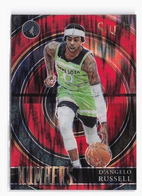2020-21 Panini Select Select Numbers Red #33 D'Angelo Russell Timberwolves