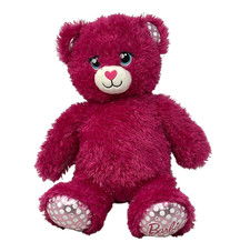 BUILD-A-BEAR Barbie Pink 16" Plush Teddy Sparkles Glitter BABW Stuffed 2018