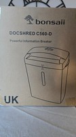 Bonsaii C560-D DocShred 6 Sheet A4 15L Shredder - Black (Unopened)