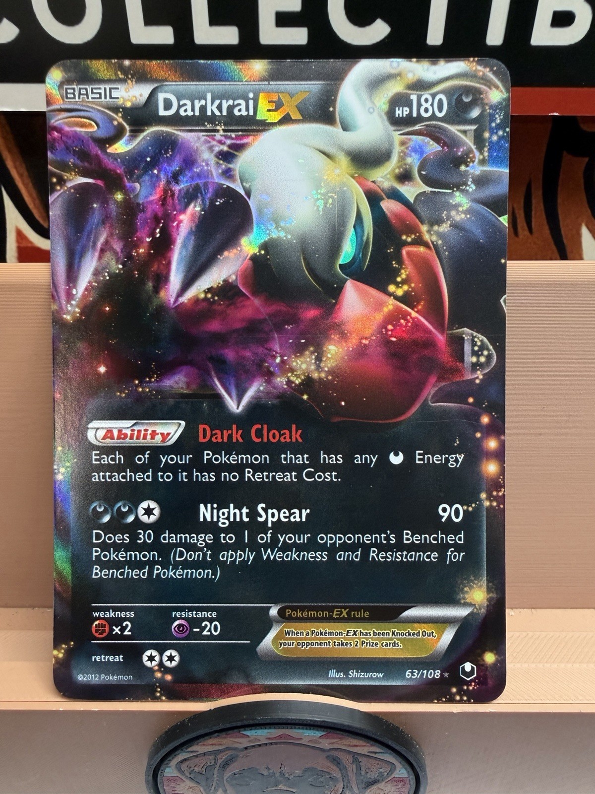Darkrai EX 63/108 Dark Explorers LP Ultra Rare Pokemon Card Pokemon TCG