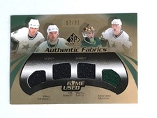 2004 SP Game Used Gold Quad Jersey   MODANO  TURCO  MORROW  GUIREN  17/21   Read