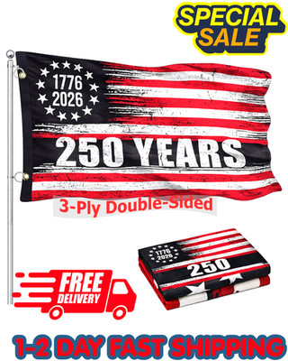 250th Anniversary American Flag 3x5 Ft Double-Sided, 1776-2026 USA 250 Years ...