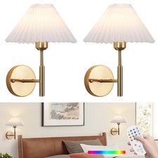 Rechargeable Wall sconces Set of ,Battery Operated Wall sconce with Remote Co...