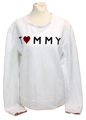 TOMMY HILFIGER! DAMENBLUSE WEIß GR. M DAMEN PULLOVER LANGARM WIE NEU! #O57# - Bild 1 von 4