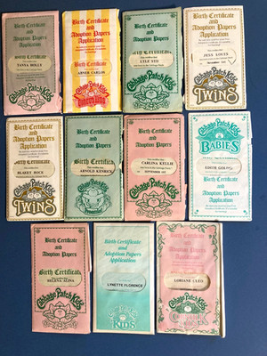 Cabbage Patch Kids Birth Certificates Adoption Papers Lot of 11 - Vintage