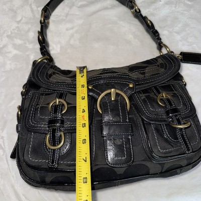 Coach Legacy Hobo Signature Black Garcia Satchel Shoulder Bag Y2K