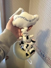 Kids II Cow Jumps Over The Moon Plush Crib Musical Pull Toy, Baby 1999