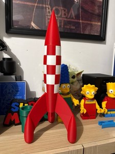 Fusée Tintin·Fichier STL pour Impression 3D·Cults