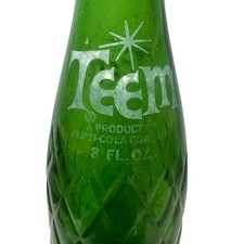 Botella POP de refresco ACL TEEM de colección: vidrio edredón verde de PEPSI-COLA - 8 oz