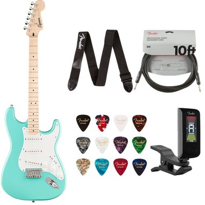 Fender Squier Sonic Stratocaster HT Sea Foam Green Bundle w/ Strap