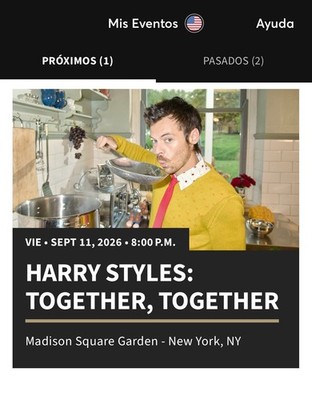 Ticket for Harry Styles' s concert in NYC, September 11th