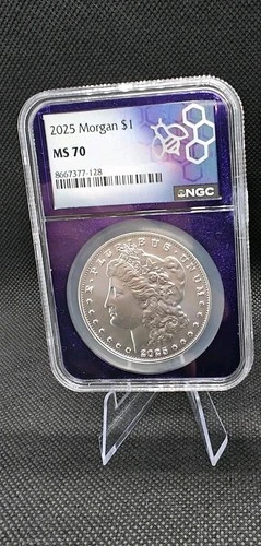 NGC MS70 2025 Morgan Silver Dollar Full 1oz .999 Fine Silver US Mint Graded Slab