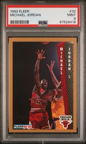 1992 Fleer Michael Jordan #32 PSA 9 Mint Chicago Bulls HOF
