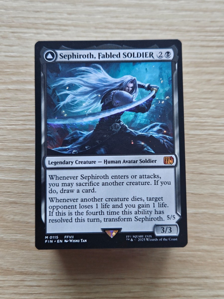mtg sephiroth commander deck Sephiroth, Fabled SOLDIER Commander Deck EDH 100 Magic Cards Custom Deck  MTG Black Sacrifice Final Fantasy main image 0