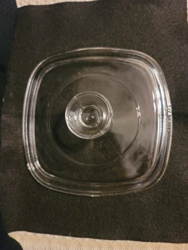 VINTAGE CORNING WARE CLEAR SQUARE GLASS PYREX LID-A 7 C