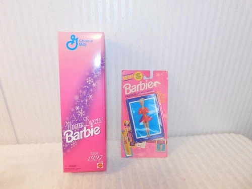 Vintage 1997 winter Dazzle Barbie General Mills #18456 Plus Fashion Cards