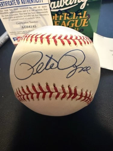 PETE ROSE Signed Autographed AUTO Sweet Spot  MLB BASEBALL PSA DNA AG54145 bj