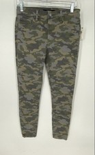 Hudson Los Angeles Womens Green Camouflage Nico Super Skinny Leg Jeans Size 27
