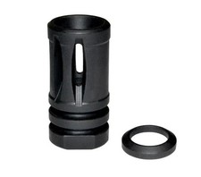Black Steel Muzzle Brake Compensator 1/2x28 TPI For 9mm