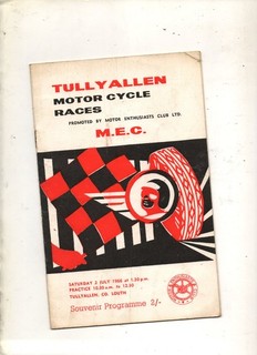 TULLYALLEN MOTOR CYCLE RACES PROGRAMME 1966. IRELAND. DICKIE. McGARRITY. GUTHRIE