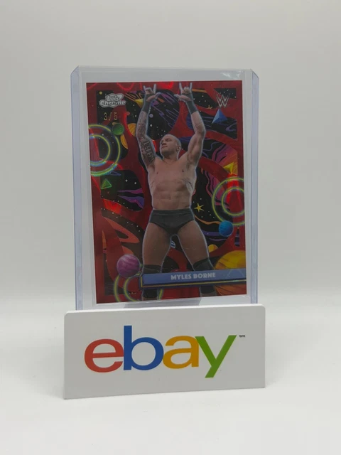 2026 Topps Chrome Cosmic WWE MYLES BORNE Red Flare Refractor #'d/5 36