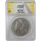 1904 S Morgan Dollar VF 25 Details ANACS Silver $1 Coin SKU:I21130