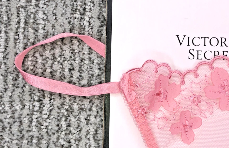 Braguita Victoria's Secret Dream Angels nueva con etiquetas grandes bonitos pétalos bordados cuerda en V Foto 4 de 4