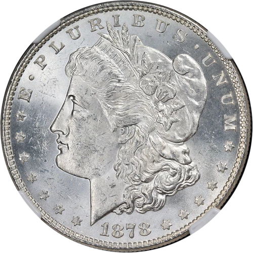 1878-P 7TF Rev 78 Morgan Silver Dollar NGC MS62 Blast White Great Eye Appeal