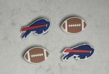 Buffalo Bills Football Themed 4- Pack NFL Shoe Charms for Crocs