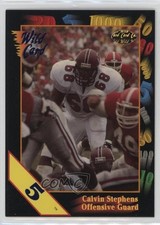 1991 Wild Card Draft 5 Stripe Calvin Stephens #8 Rookie RC 0q1p. rookie card picture