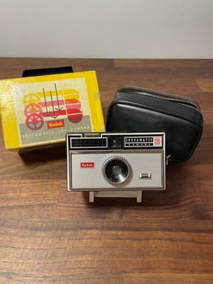 Kodak Instamatic 100 | komplett, funktionsfähig, mit Original Ledertasche & Box, Vintage