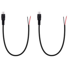 2-Pack RCA Female Plug to Speaker Wire Bare Wire Pigtail Connector Adapter Repai