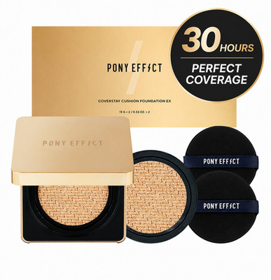 PONY EFFECT Coverstay Cushion Foundation EX Set 15g + Refill SPF50+ PA++++