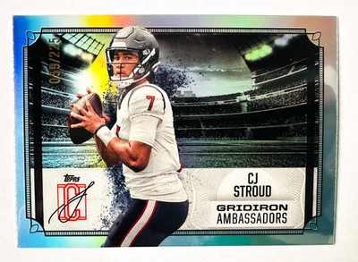 2025 Topps Signature Class C.J. Stroud Refractor Card Gridiron SP #/225 Texans!