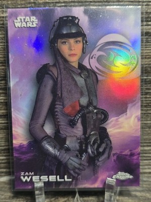 2025 Topps Chrome Star Wars Zam Wesell Rainbow Refractor #199 NM+