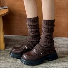 NWT, Brown Chunky Knit Leg Warmers