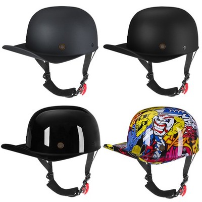  Vintage Retro Motorcycle Half Helmet Open Face Unisex Baseball Cap DOT Approved