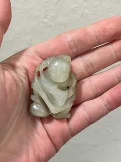 Chinese Antique Figure Jade Carving 19th Century Qing Dynasty Very Fine Boys