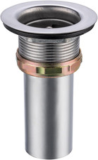2" RV Sink Drain Strainer with 2.8-In Tail Piece, Stainless Steel, Prep Bar Sink