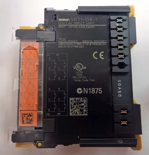 OMRON GRT1-ID8-1 DIGITAL INPUT UNIT, INPUT 24V DC, 4mA, 8 POINTS, VERSION 1.0
