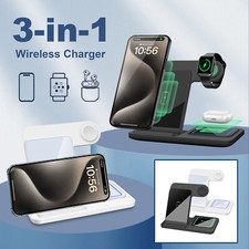 US 3in1 Fast Wireless Charging Station For Apple Watch S11 S10 iPhone Air 17 Pro