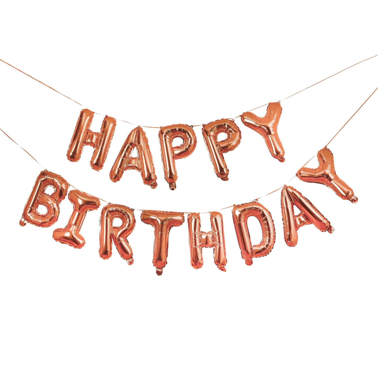 Rose Gold Happy Birthday 16"" Foil Balloon Garland