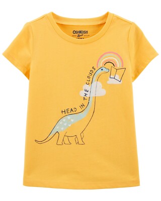 T-shirt Enfant OshKosh B'gosh - Taille 7 - Jaune - Manches Courtes 100% Coton