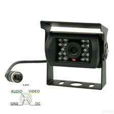 Rear View Backup Reversing Camera 4PIN CCD 12V-24V For Bus Truck Trailer VAN RV