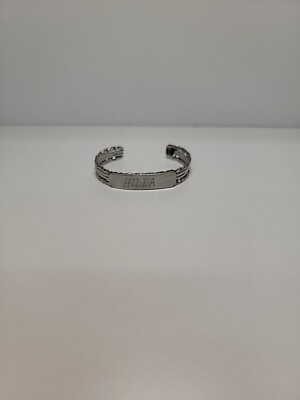 VINTAGE METAL ''Hilda'' INSCRIBED BRACELET - EXPANDABLE TO 8'' WRIST 