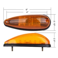2x Yellow Side Marker Light For 2011 International Harvester LoneStar 10.8L