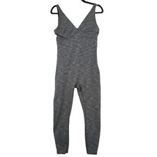 Outdoor Voices Heathered Gray Freeform Unitard Bodysuit One Piece Dance Large