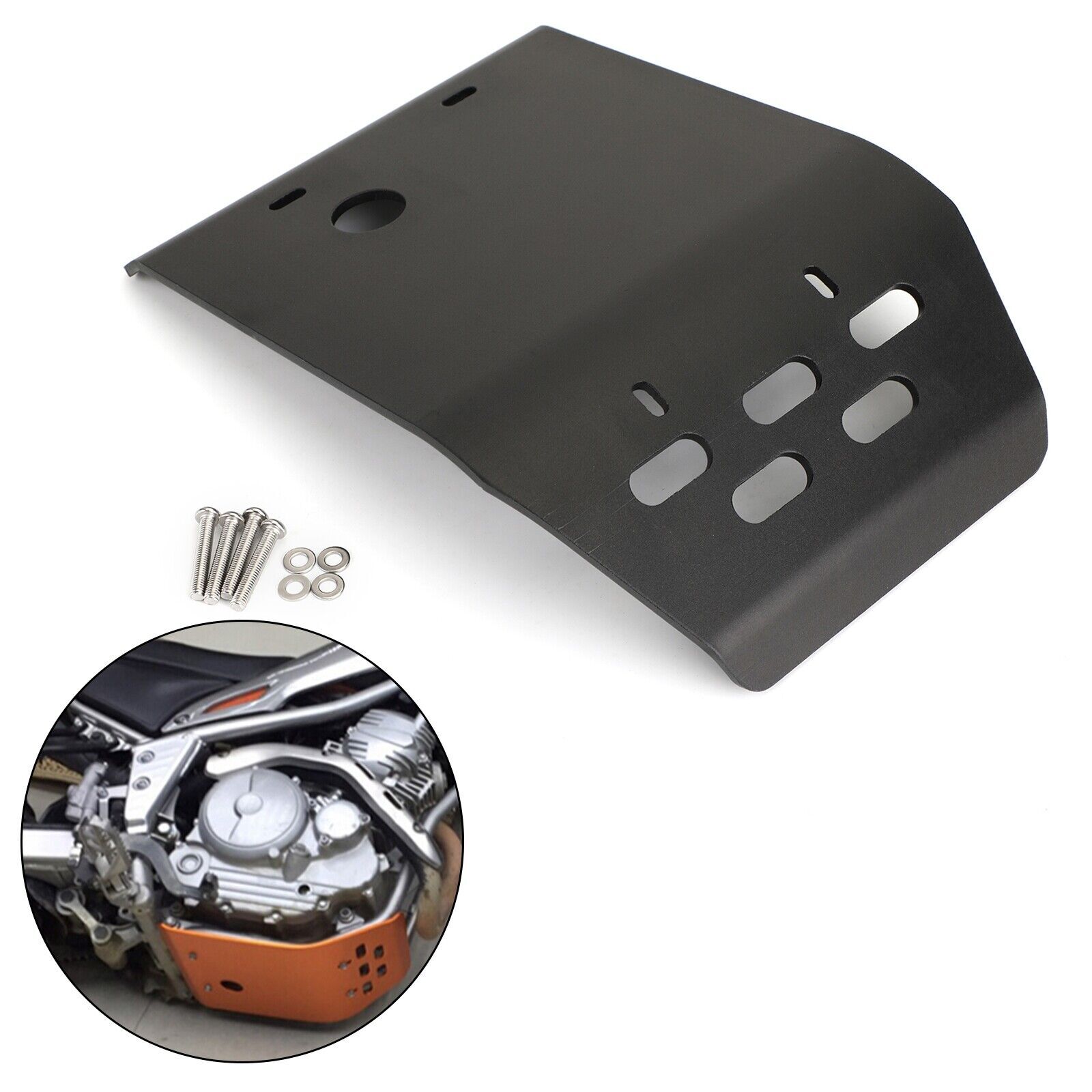 Aluminum Black Engine Skid Plate for Yamaha Tricker Xg250 Serow Xt250x